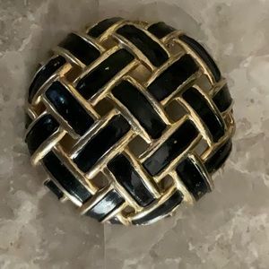 CASTLECLIFF Signed Mid Century Enameled Pin Pendant